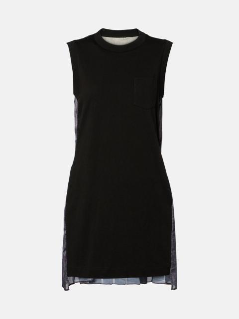 sacai Knitted cotton minidress