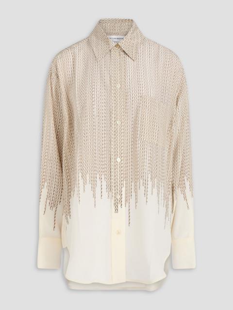 Victoria Beckham Printed silk crepe de chine shirt