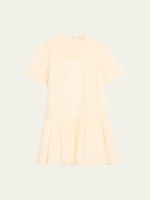 ULLA JOHNSON Gabi Embroidered Mini Dress