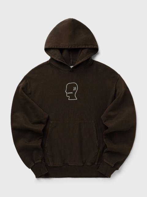 BRAIN DEAD 3D EMBROIDERED LOGOHEAD GARMENT DYED HOODIE