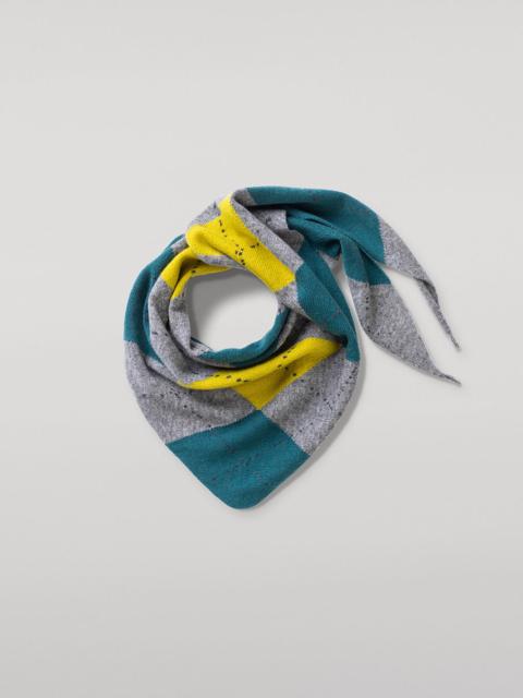 Johnstons of Elgin Clan Grey Argyle Cashmere Bandana