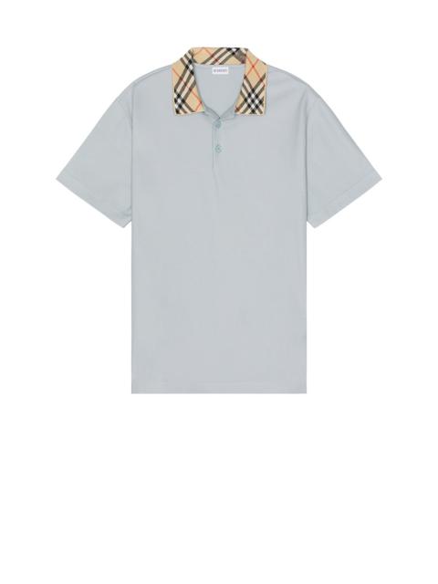 Burberry Check Collar Polo