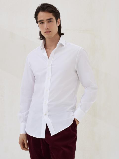 Brunello Cucinelli Twill basic fit shirt with spread collar
