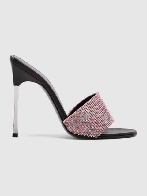 GUCCI Women's crystal Bombshell slide sandal