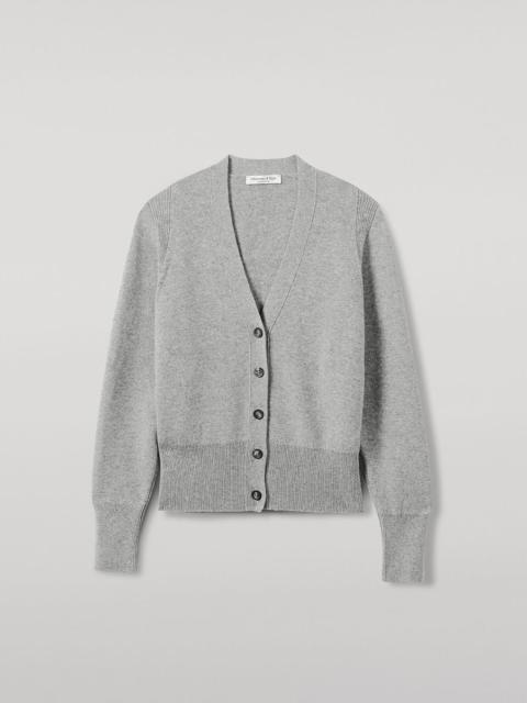 Johnstons of Elgin Milano Stitch Grey Cashmere Cardigan