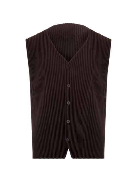 ISSEY MIYAKE Homme Plisse' Issey Miyake Men Pleated V-Necked Vest