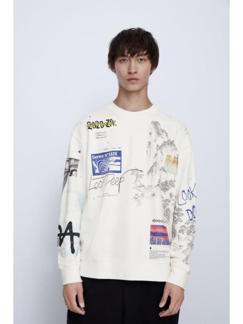 Other Designers Zara Graffiti Jumper Crewneck