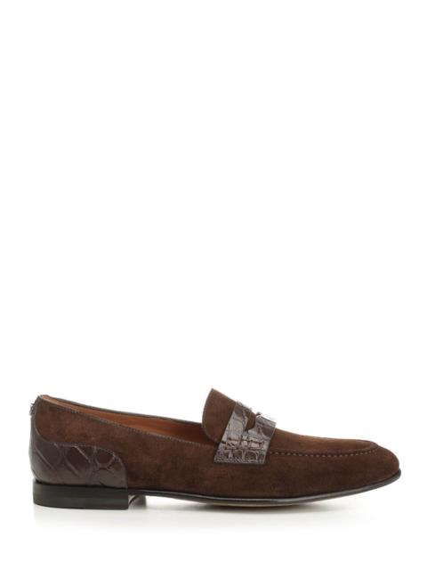 Dolce & Gabbana Dolce & Gabbana Men Suede Moccasin With Crocodile Details