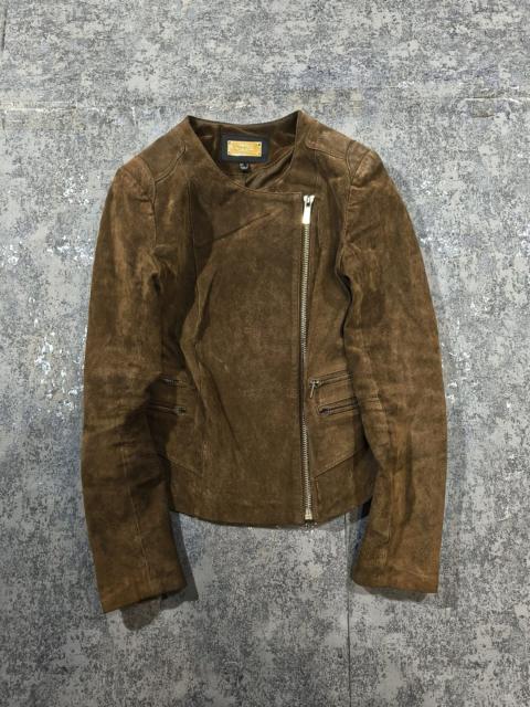 Hysteric Glamour SUEDE LEATHER CROP MOTO BIKER GIRL JACKET