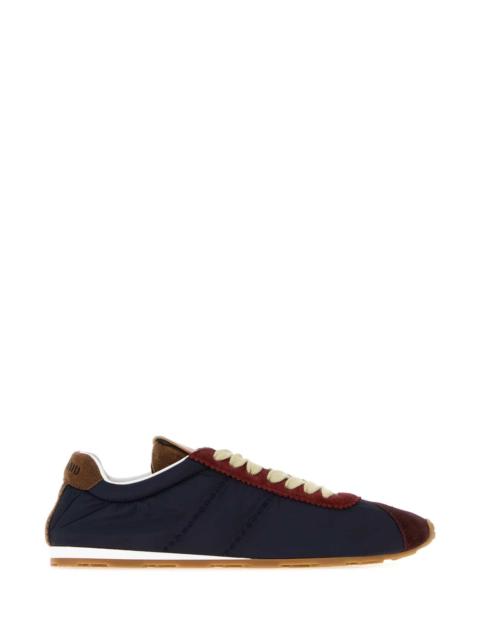 Miu Miu Miu Miu Women Multicolor Fabric And Suede Plume Sneakers