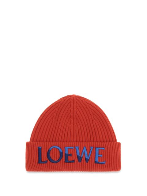 Loewe Loewe Wool Beanie Red/Blue