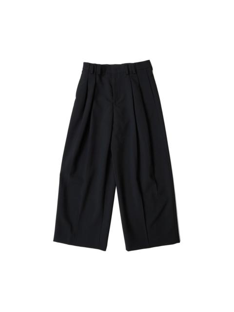 Jil Sander Jil Sander Wool Double Pleated Wide Leg Trousers Black