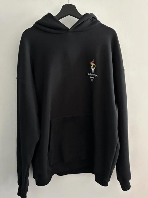 BALENCIAGA Balenciaga Olympic Torch Logo Hoodie
