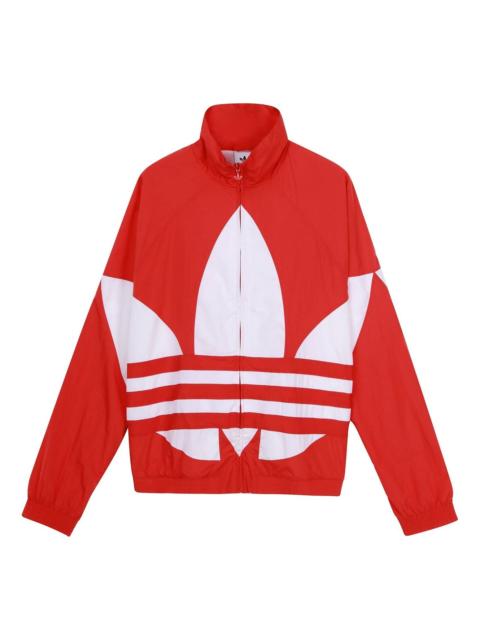 adidas adidas originals Bg Trefoil TT Large logo Sports Jacket Red FM9891