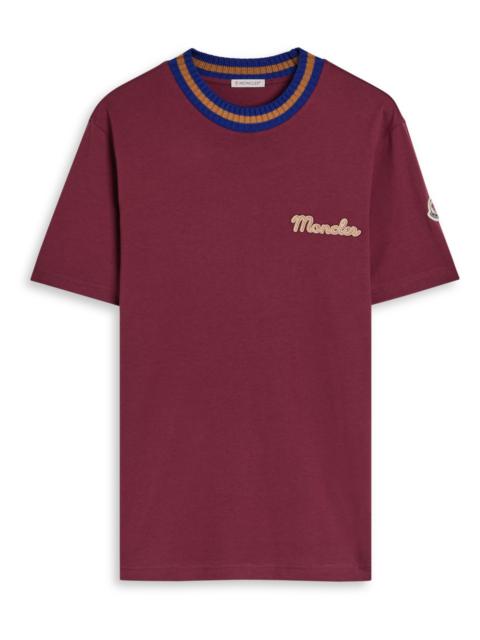Moncler Moncler Logo-embroidered Cotton T-shirt