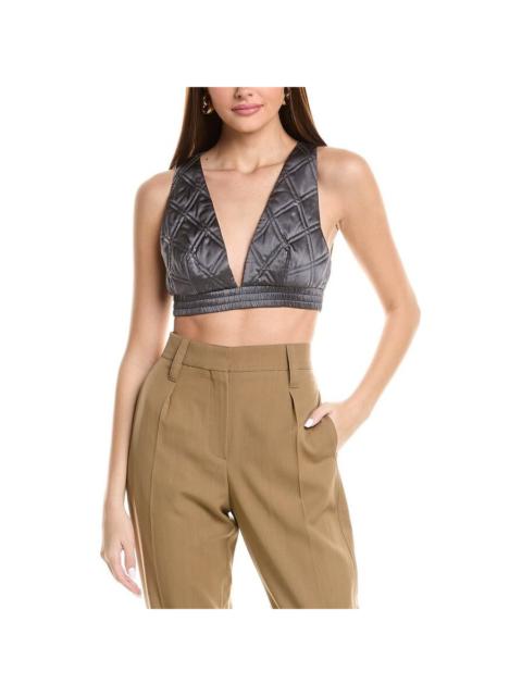 Brunello Cucinelli Brunello Cucinelli Lead Quilted Silk Crop Top