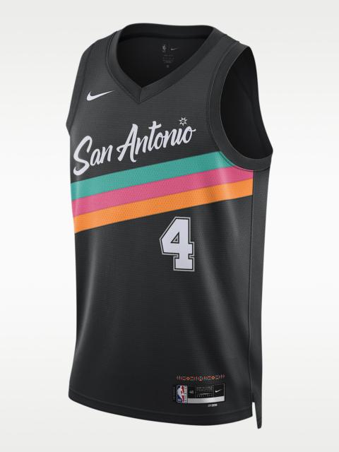 Nike De'Aaron Fox San Antonio Spurs City Edition Men's Nike NBA Swingman Jersey