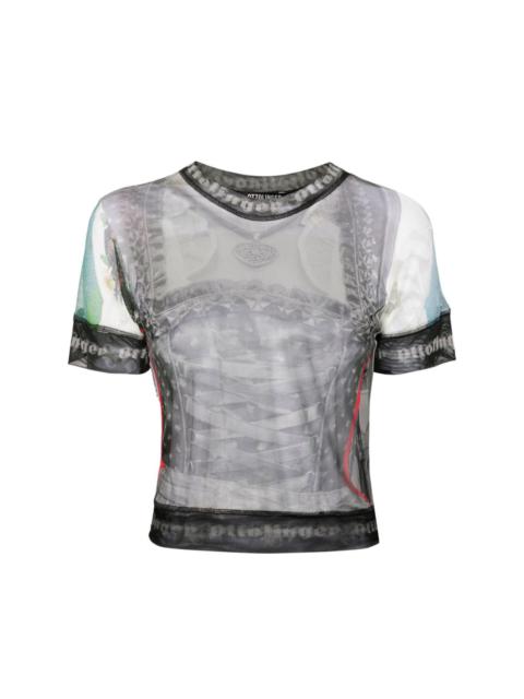 OTTOLINGER MESH T-SHIRT (DIRNDL PRINT)