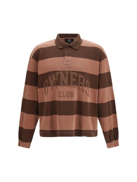 REPRESENT Represent Striped Owners Club Rugby Polo Sienna