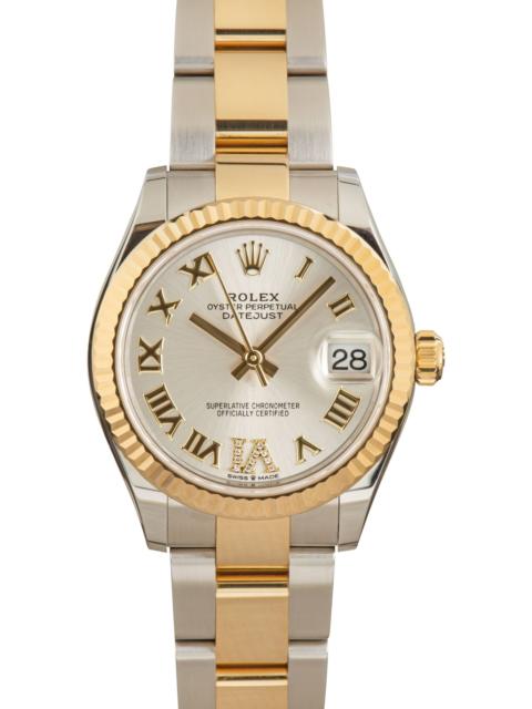 ROLEX Pre-owned Ladies Rolex Datejust 31 ref 278273 Silver Diamond VI Dial