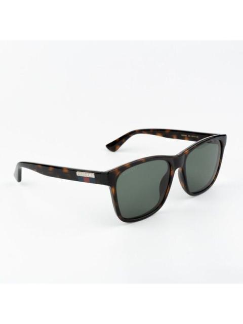 GUCCI NEW Gucci GG0746S 003 Havana Green Rectangle Unisex Sunglasses
