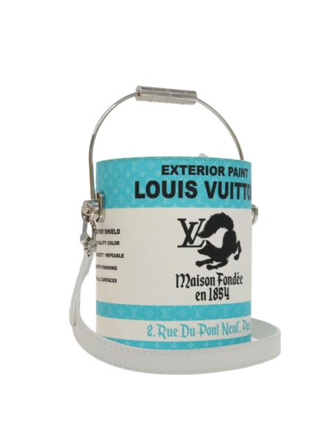 Louis Vuitton LOUIS VUITTON Monogram Painted Can Hand Bag Pvc Blue M81597