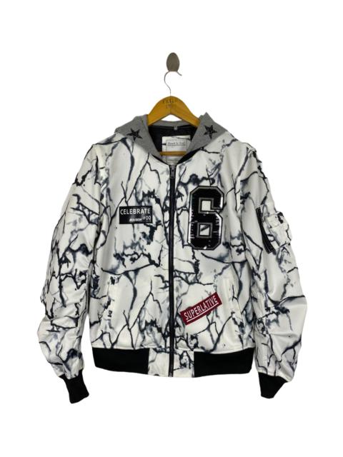 Other Designers Japanese Brand - GROWTH BY GRAIL MARBLE BOMBER JACKET