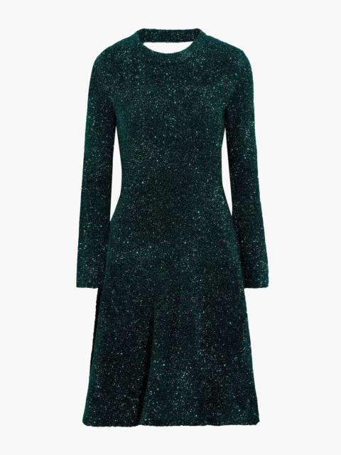 MM6 Maison Margiela Flared cutout tinsel dress