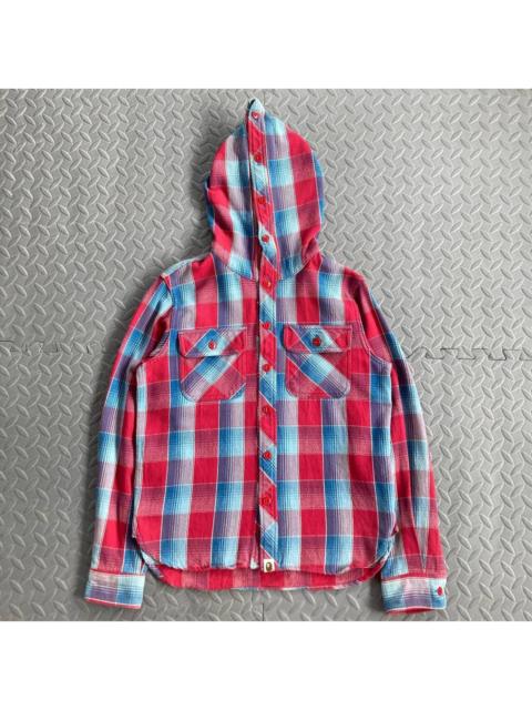 A BATHING APE® BAPE Men's Red and Blue Hoodie