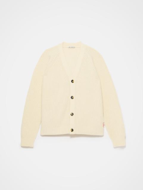 JW Anderson V-NECK CARDIGAN IN IVORY