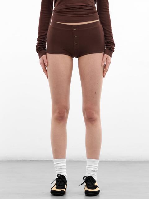 entire studios Saddlewood Tencel-Wool Booty Shorts