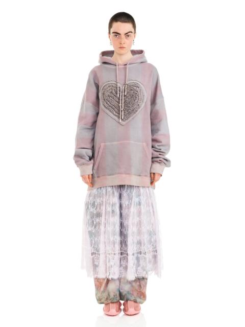 Collina Strada FOG STRIPE SOFT HEART HOODIE