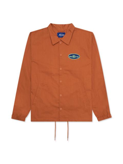 AWAKE NY KING LOGO TWILL COACHES JACKET - RUST