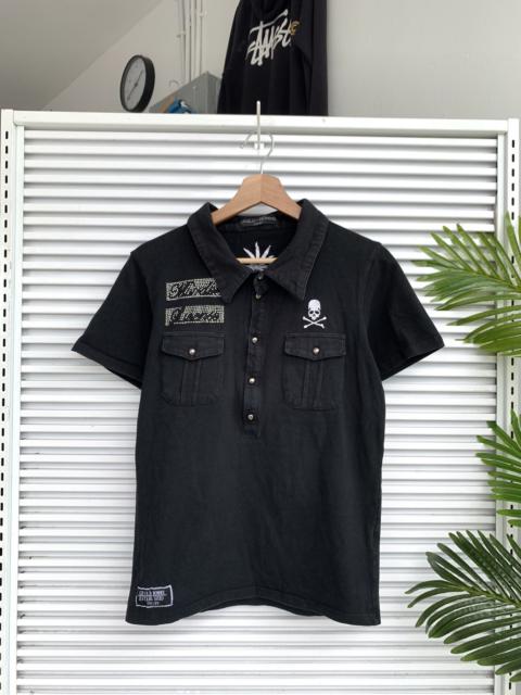 Other Designers Japanese Brand - Guild Homme Japan Skulls Pocket Polo Tee