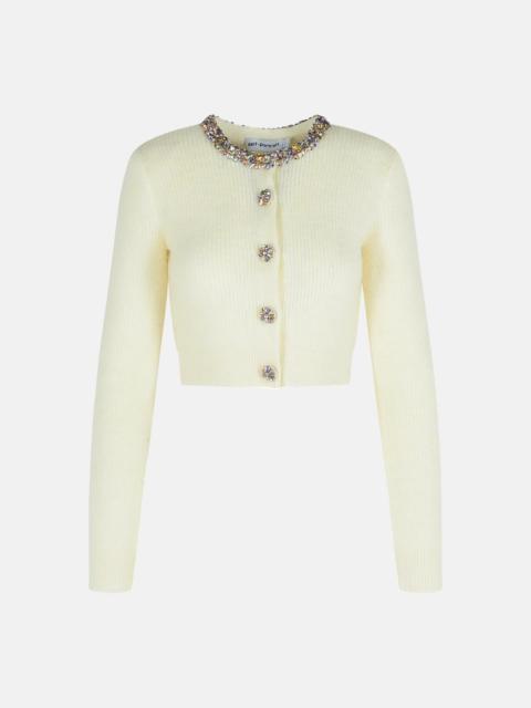 CREAM ALPACA BLEND CARDIGAN