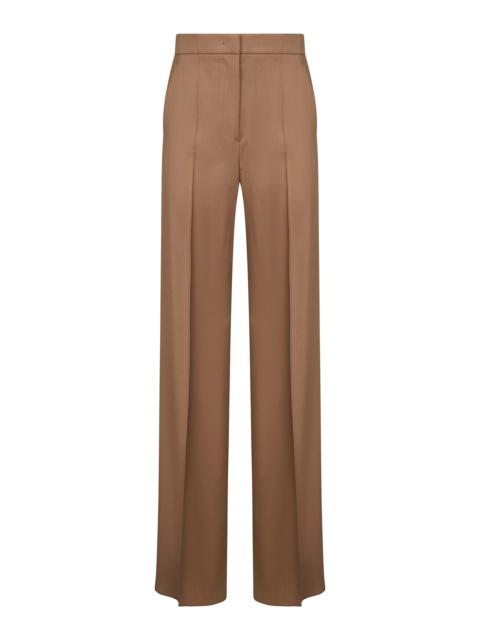 Max Mara Max Mara Women Brown Light Wool Fernet Straight Trousers<Br/>