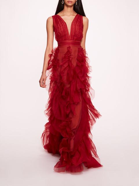 Marchesa MATTE ORGANZA GOWN