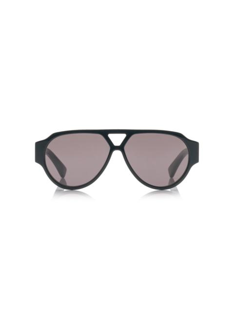 Bottega Veneta Aviator-Frame Acetate Sunglasses black