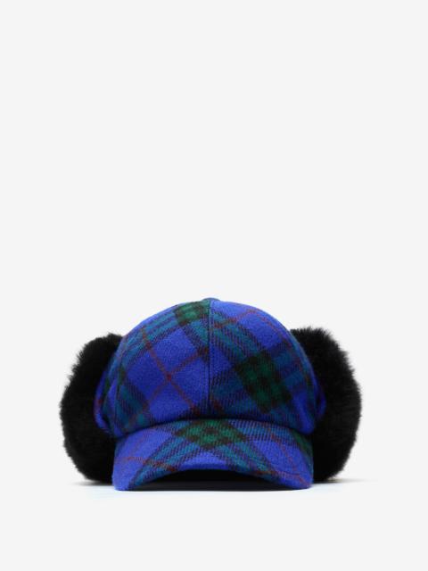 Burberry Check Wool Trapper Cap