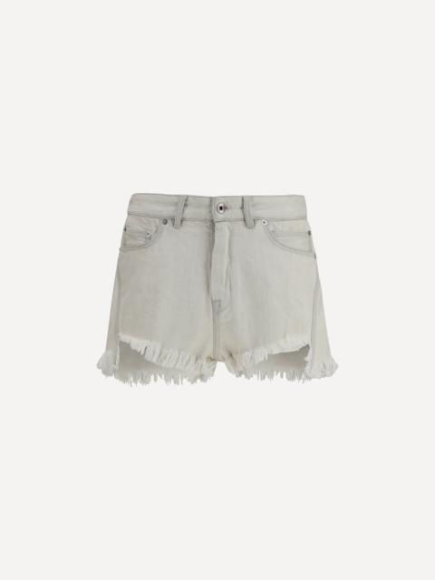 Rick Owens Shorts Temple Bias Cutoffs in Denim