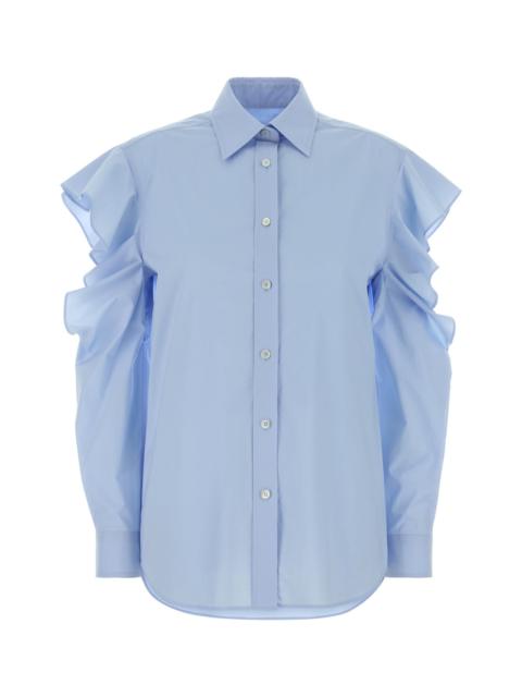 Moschino Light-blue poplin shirt
