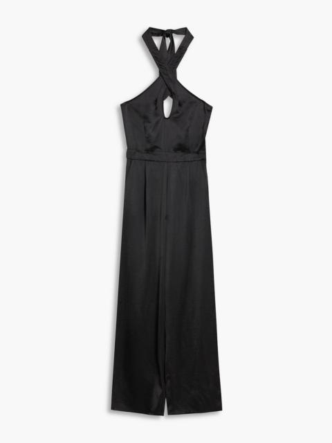 Other Designers Almara pleated satin wide-leg jumpsuit