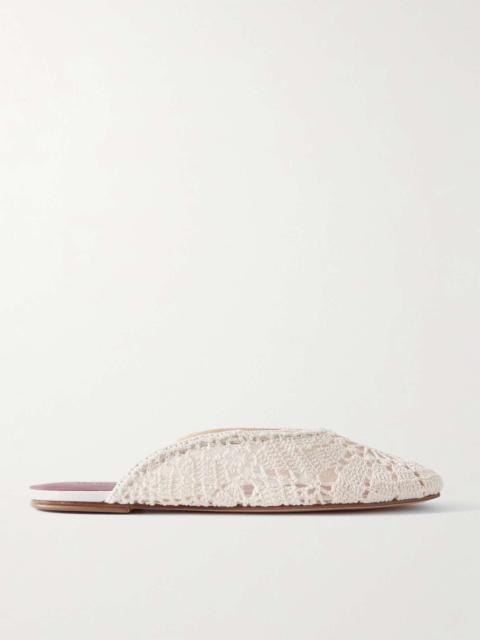 Crocheted mules Cream