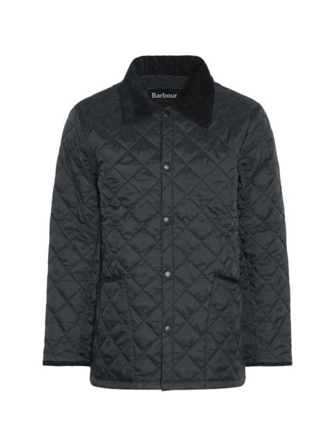 Barbour DIAMOND-QUILTED CORDUROY-COLLAR JACKET