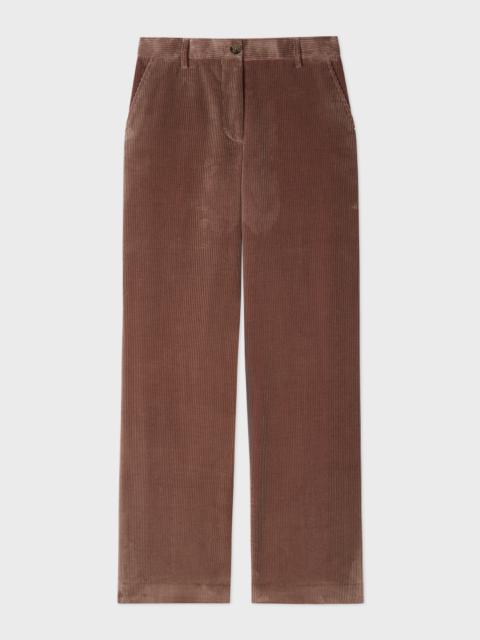 Paul Smith Women's Brown Cord Wide-Leg Trousers