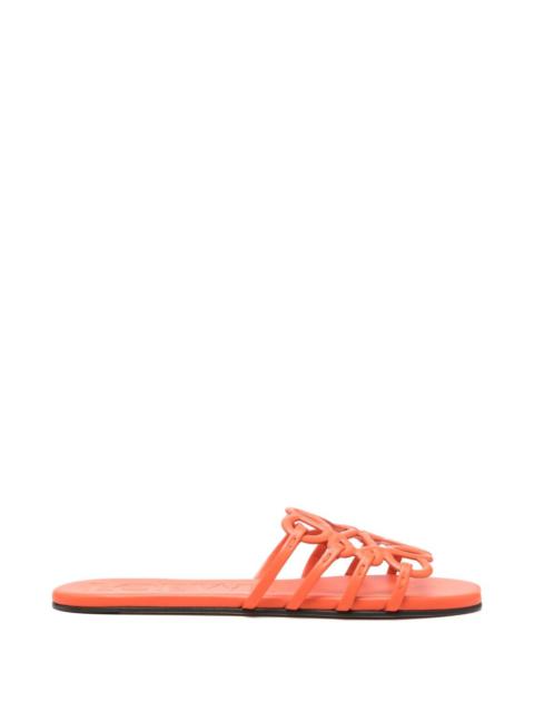 Loewe Loewe Women Paula's Ibiza Petal Anagram Leather Slides