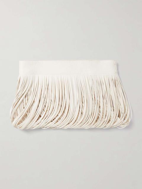 Fringed leather belt