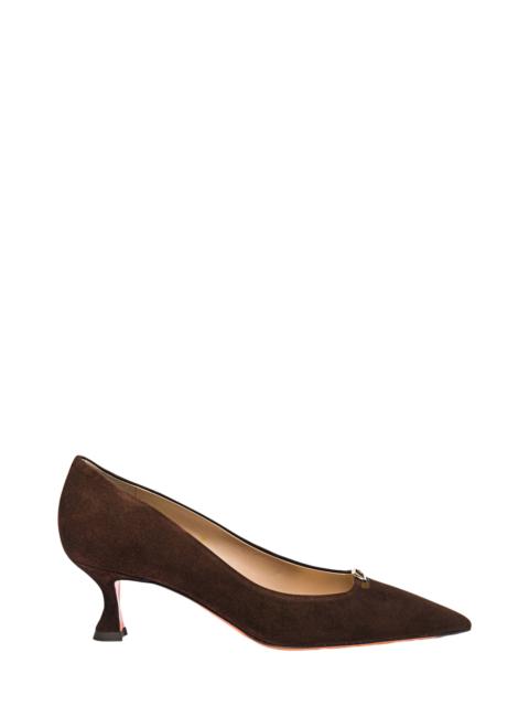 Santoni Santoni Women's suede mid-heel pump in Brown at Nordstrom