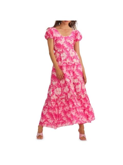 Other Designers NWT LOVESHACKFANCYKaralie Cotton Silk Hibiscus Maxi Dress in Fuchsia Sz 2 $595