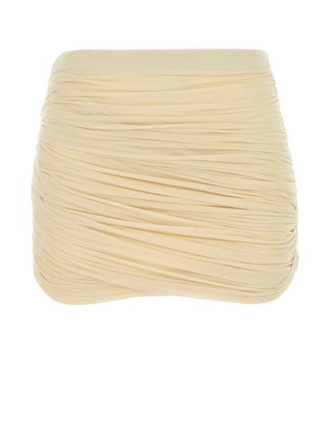 MAGDA BUTRYM Magda Butrym Women Cream Stretch Cupro Mini Skirt